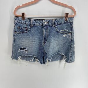 Wild fable acid wash distress jean short high rise womens 12
